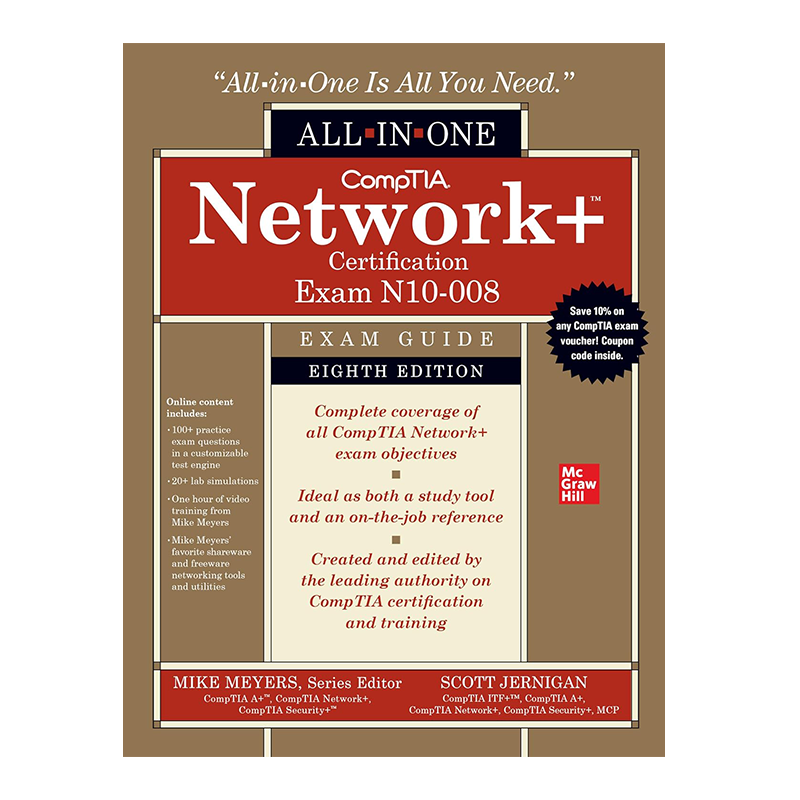 CompTIA Network+ Certification All-in-One Exam Guide, Eighth Edition (Exam N10-008) (CompTIA Network + All-In-One Exam Guide) 8th Edition by Scott Jernigan (Author), Mike Meyers (Series Editor)