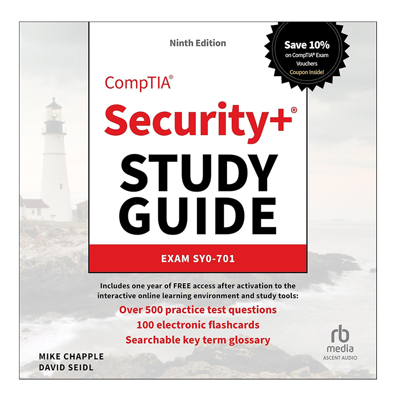 CompTIA Security+ Study Guide with over 500 Practice Test Questions: Exam SY0-701 (9th Edition) Audible Logo Audible Audiobook – Unabridged