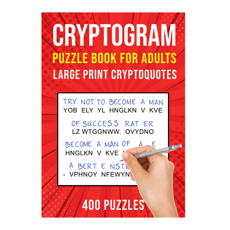 Cryptograms Puzzle Books for Adults: 400 Large Print Cryptoquotes / Cryptoquips Puzzles Paperback – Large Print, October 2, 2020 by Puzzle King Publishing (Author)