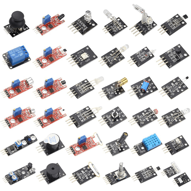 37 - Sensor Assortment Kit: A Sensor Starter Kit for Arduino and Raspberry Pi. Ideal for 37 - in - 1 Robot Projects and a Great Starting Point for Both Arduino and Raspberry Pi Enthusiasts.