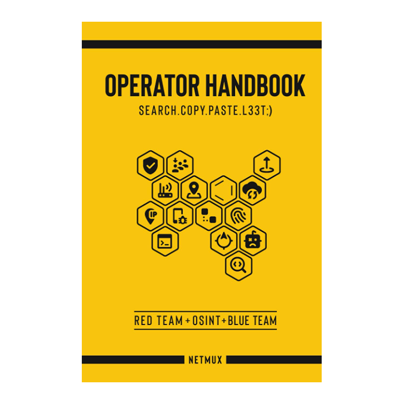 Operator Handbook: Red Team + OSINT + Blue Team Reference Paperback – March 18, 2020 by Joshua Picolet (Author)