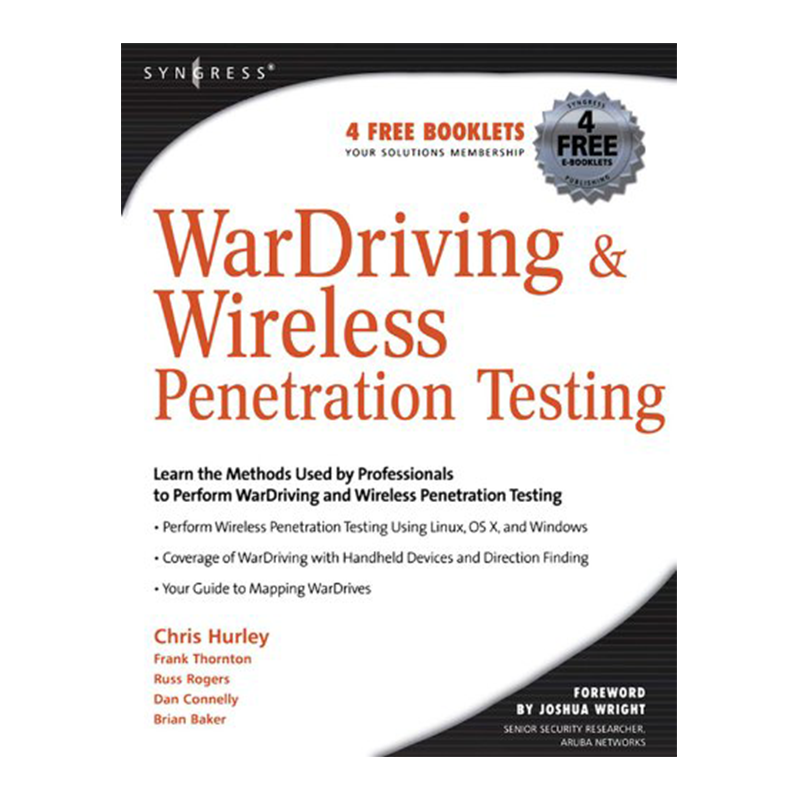 WarDriving and Wireless Penetration Testing 1st Edition, Kindle Edition by Chris Hurley (Author), Russ Rogers (Author), Frank Thornton (Author), Brian Baker (Author)
