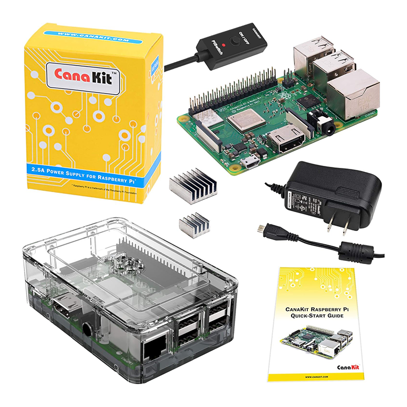 CanaKit Raspberry Pi 3 B+ (B Plus) with Premium Clear Case and 2.5A Power Supply