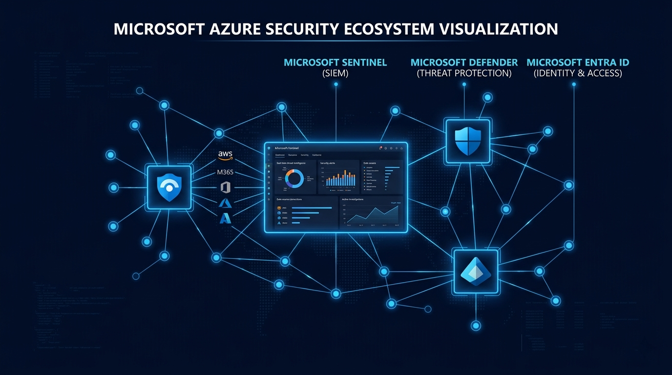 Azure Sentinel SIEM, Microsoft Defender XDR, Entra ID, and Purview — The Microsoft Security Ecosystem That Protects Enterprise Organizations Globally