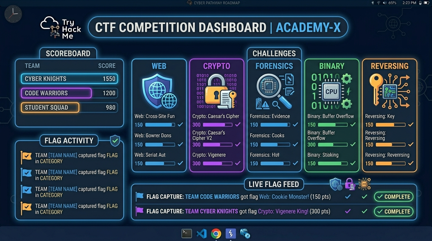 400+ Free Challenges Across Web Exploitation, Cryptography, Forensics, Reverse Engineering, and Binary Exploitation
