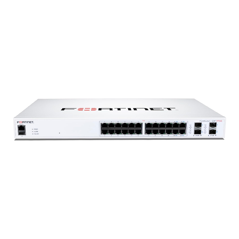 Fortinet FortiSwitch - 124F-POE L2+ Managed PoE Switch (FS-124F-POE)