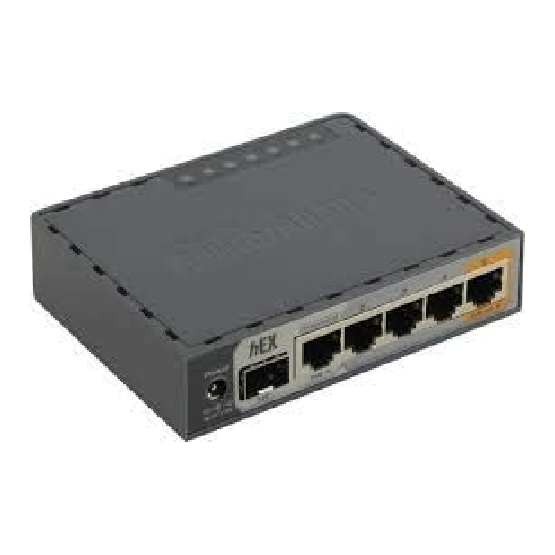 MikroTik hEX S RB760iGS Gigabit Ethernet Router with SFP Port, 5-Port Wired Router with Dual-Core CPU, PoE Output