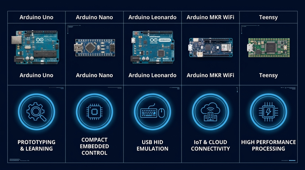Uno, Nano, Leonardo, MKR WiFi, and Teensy — Which Board for Which Security Project