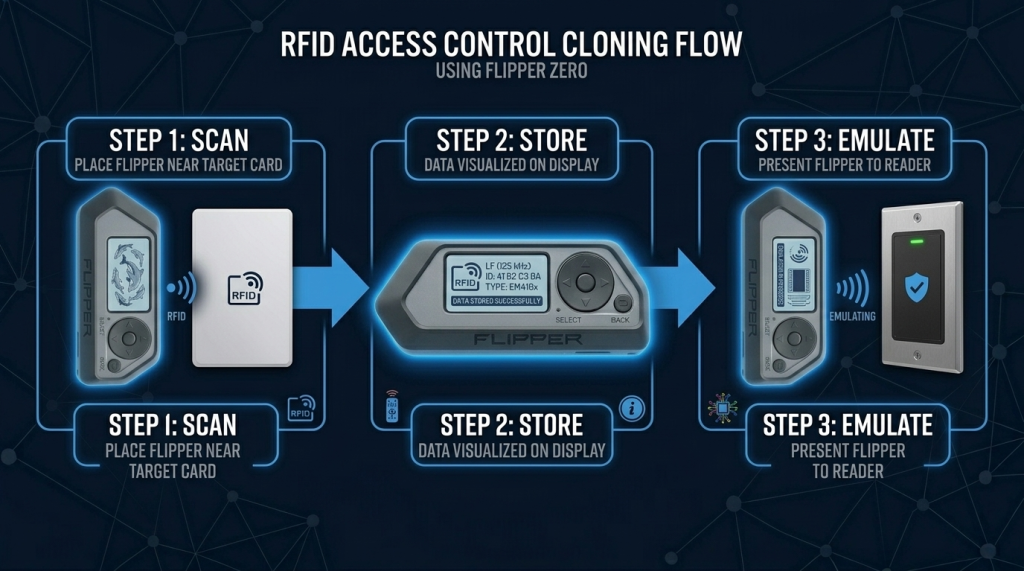 Scan → Store → Emulate: How Flipper Zero Tests Physical Access Control Vulnerabilities