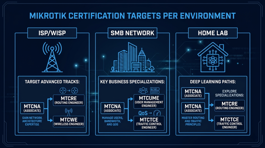 ISP/WISP, SMB Network, and Home Lab — Where MikroTik Certifications Deliver Value