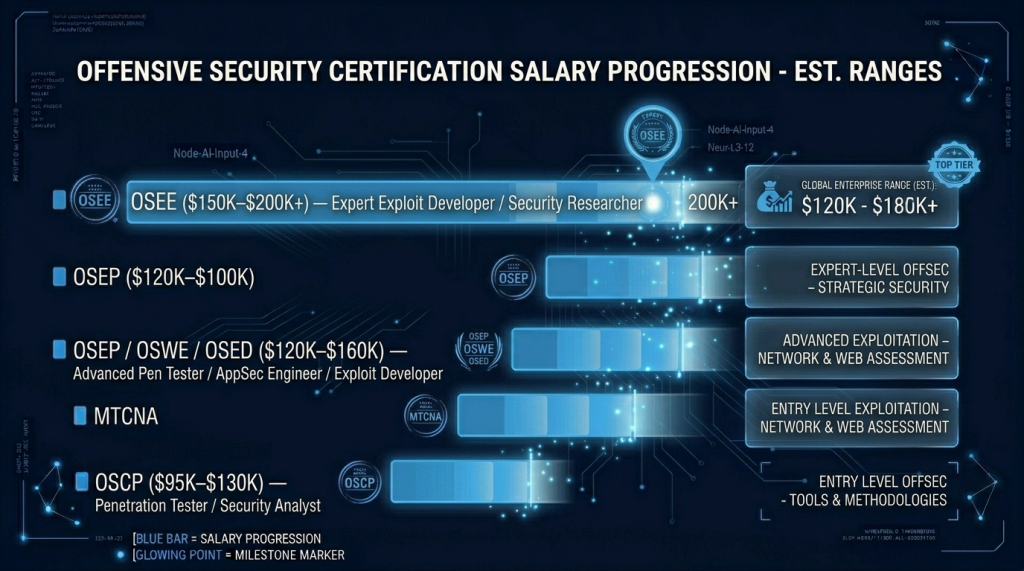 Average US Salaries by OffSec Certification — OSCP Through OSEE