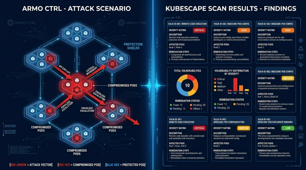 Attack Simulation + Kubescape Defensive Scanning — Understanding Kubernetes Security from Both Sides